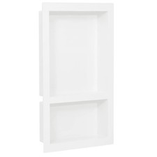 -Dusche mit 2 F&auml;chern 41x69x9 cm Hochglanz wei&szlig;