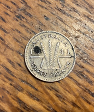 1941 AUSTRALIA 3 PENCE COIN .925 SILVER 1 COIN High Grade