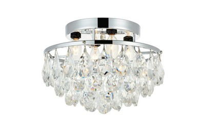 Elegant Lighting LD9805F14(872) Clara 4 Light 14''W Semi-Flush - Chrome
