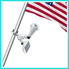 Solar Flag Pole Light, Flagpole Light Solar Powered, Super Bright PC Crystal ...