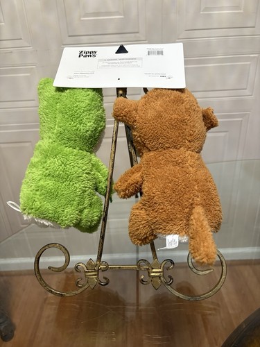 NEW Zippy Paws Set /2 Very Solf Dog Toy Frog 🐸 9” & Monkey 🐵 9”Squeakers 15” - Picture 3 of 6