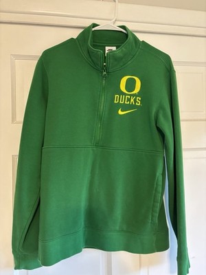 Nike Oregon Ducks Green/Yellow Half-Zip Pullover Sweatshirt Size S