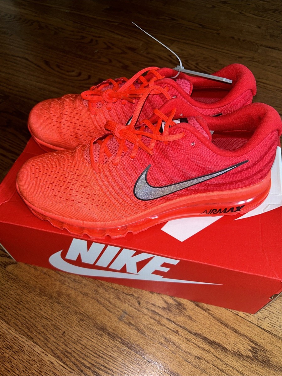 Nike Air Max 2017 Crimson Red Black 849559-602 Running Men\'s 9 Women 10.5 Nike Air Max 2017 Running Bright Crimson Black 849559-602  main image 4