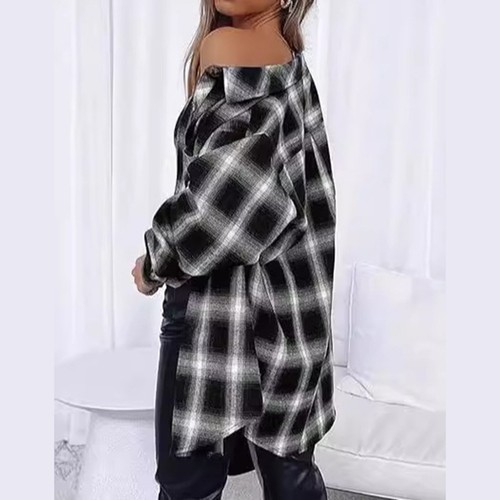 Effortless Style Womens Long Sleeve Casual Plad Flannel Shirts Available - Picture 8 of 32