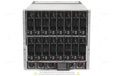 HPE C7000 16x BL460c Gen10 32x Xeon Gold 5120 16TB RAM 32x 300GB Rails