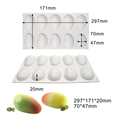 1Pcs Pineapple Pear Peach Fruit Series Cake Silicone Mold Mango Orange Baking Mo