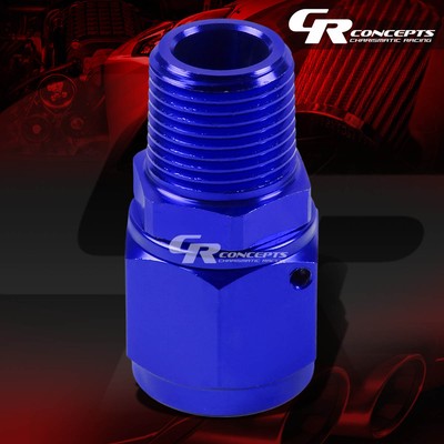 8-AN FEMALE FLARE TO 1/2'' NPT MALE BLUE ADAPTER REDUCER B-NUT SWIVEL FITTING