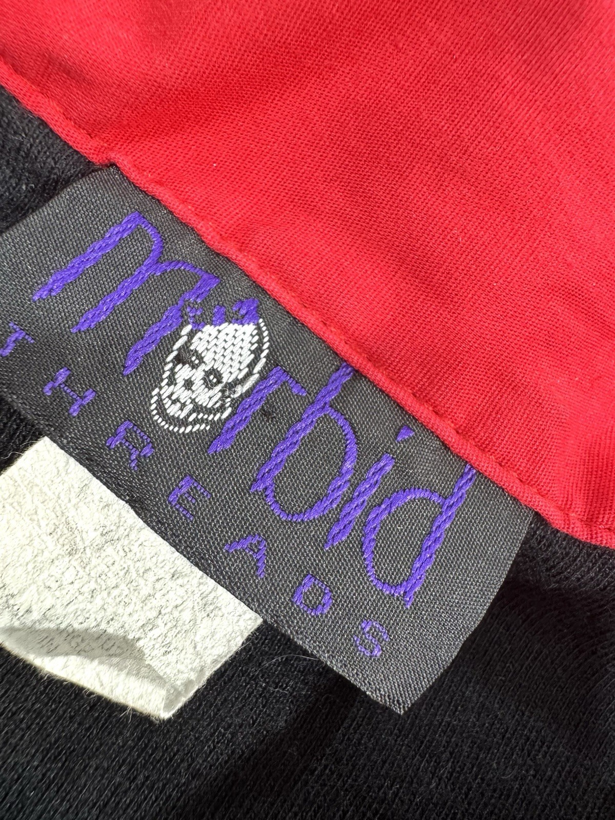 Rare Morbid Threads Vintage Y2K Red Skull Polo Shirt image 6