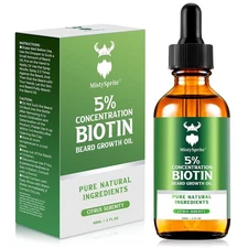 Men's Beard Growth Oil - 5% Biotin, Citrus Serenity Scent, 2 oz (Pack of 10)... 