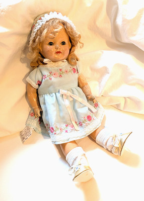 Marked EFFANBEE PATSY Copy R  14in  1927 ANTIQUE MOHAIR WIG, Composition Doll