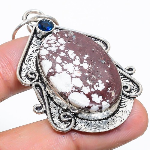Collana Con Pendente In Argento Sterling E Topazio Blu - Design Charles Rennie Mackintosh - Alexander Castle, Catenina 46 Cm
