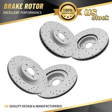 Front and Rear Drilled Slotted Brake Rotors for Volvo S60 S90 V60 V90 XC60 XC90