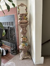 Capodimonte Porcelain Flower Sculpture and Signed Picture Made In Italy