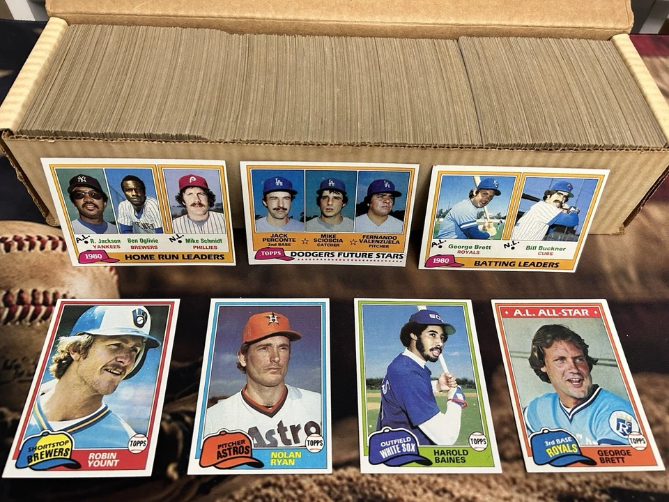 Conjunto completo de beisebol 1981 Topps #1 - 726 - Raines Valenzuela Ryan Yount (NM) - Imagem 2 de 4