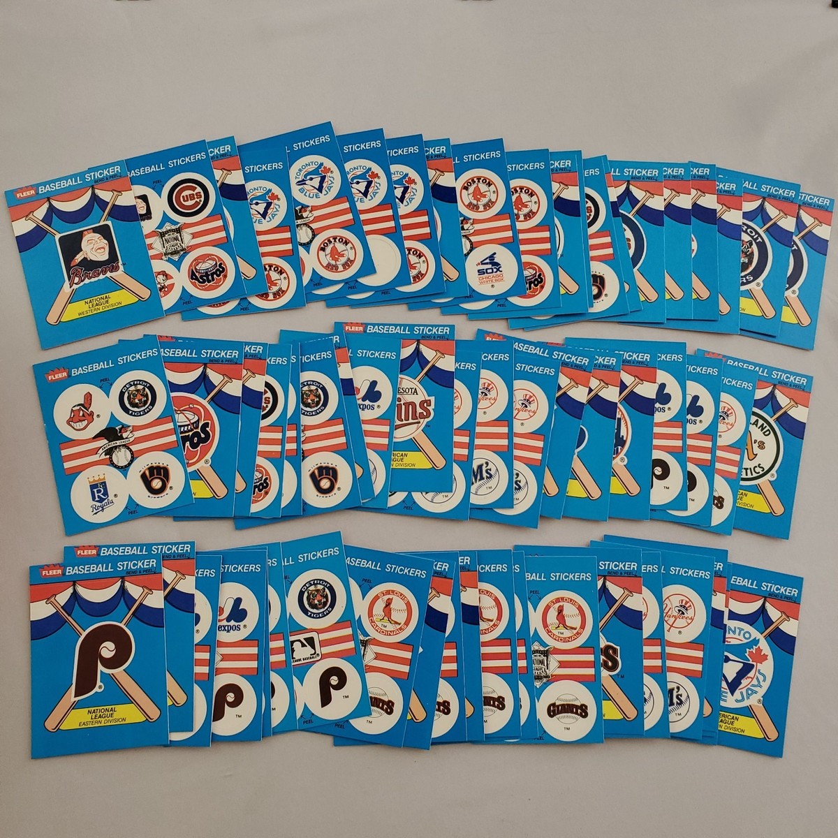 1989 Fleer Baseball Card Incomplete Set & Logo Stickers Collection 