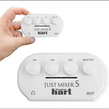 JUST Mixer S Portable 3 Channels Stereo in Mini Audio Mixer/2 Stereo Output 