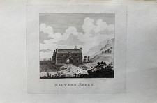1764 (1804) Antique Print; Malvern Abbey, Worcestershire after B. Ralph
