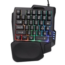 OneHanded Mechanical Gaming Keyboard 35 Keys Waterproof 3 Color Backlight