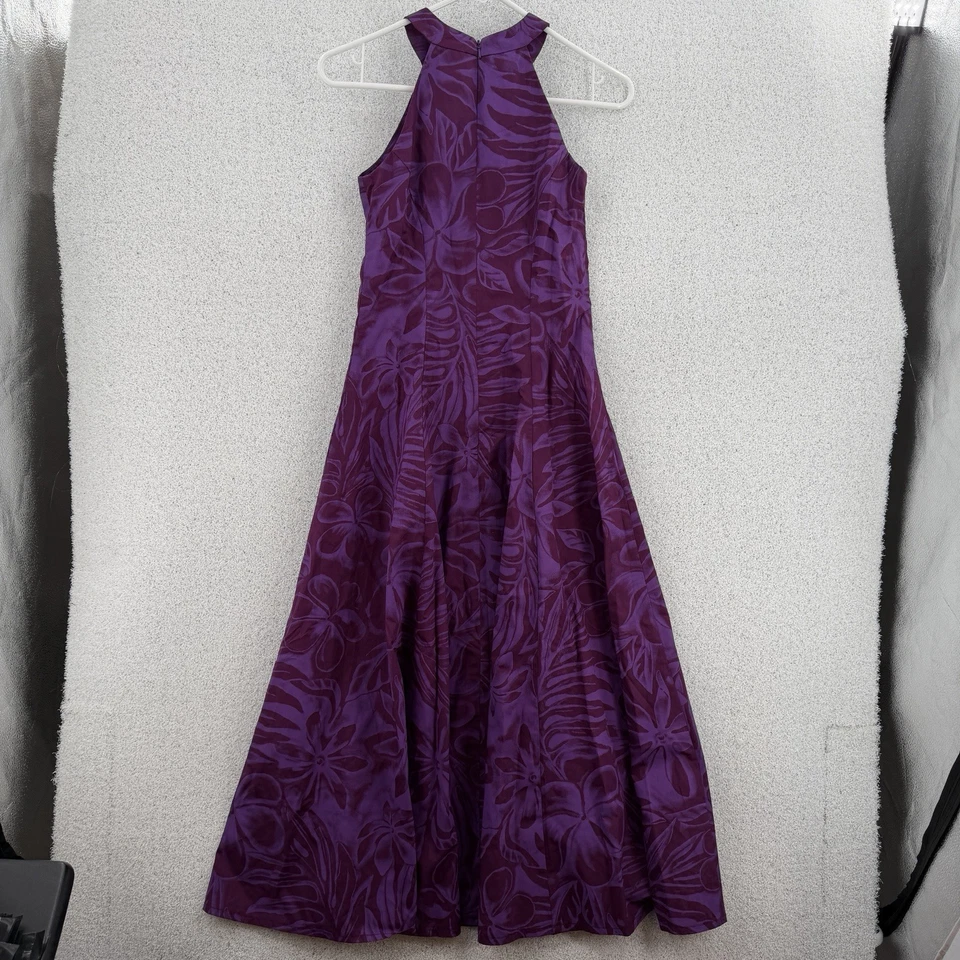 Vestido Hawaiano Vintage CC Fashions Niñas 10 Púrpura Floral Muumuu Sin Mangas EE. UU. Foto 2 de 4