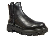 Marco Tozzi Jewelled Boots Womens Black Zip Up Ankle Boots