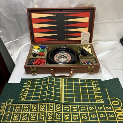 Vintage Game Casino Roulette Chess Chips Horse Racing Derby Set H. BARON CO.