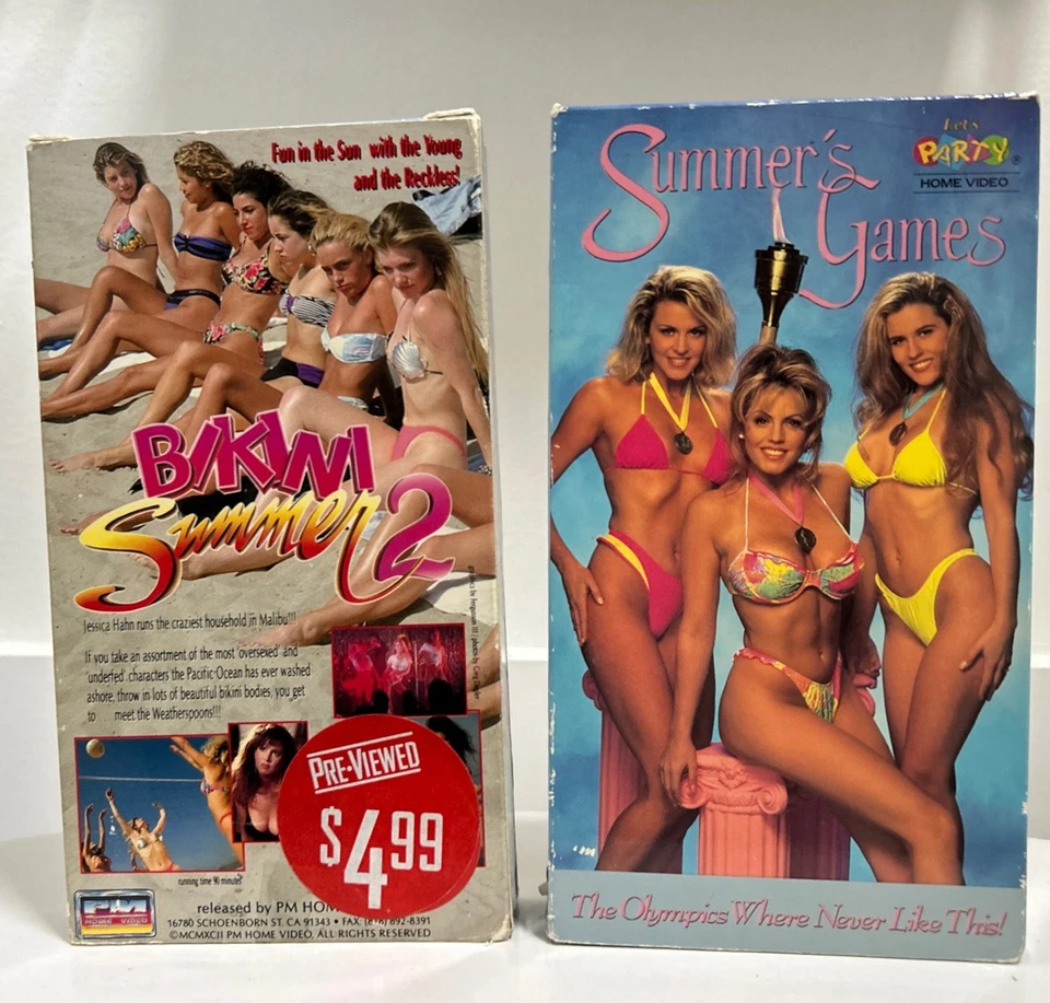 Summer Games VHS Tape Lot Erotic Thrillers, Bikini Summer Party Videos Rare HTF - Image 2 of 4