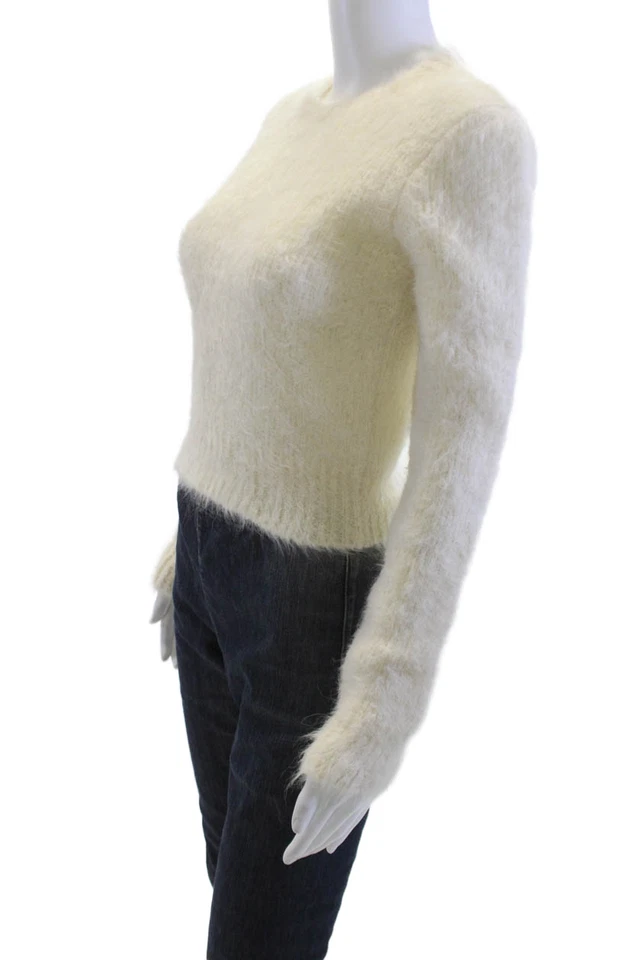 Suéter Pullover Marco Mujer Blanco Cuello Redondo Manga Larga Mezcla Alpaca Talla S Foto 2 de 4