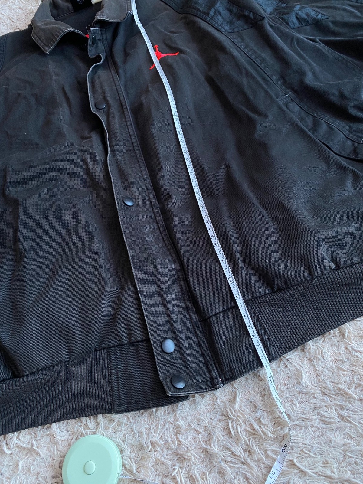 Vintage 1991 Nike Air Jordan 6 Infrared OG Black Denim Jacket XL Rare thumbnail 13