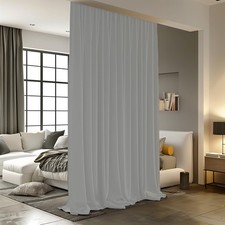 Room Divider Curtains Blackout Ceiling Track Hooks Noise Reduction 8.3ft x 7ft
