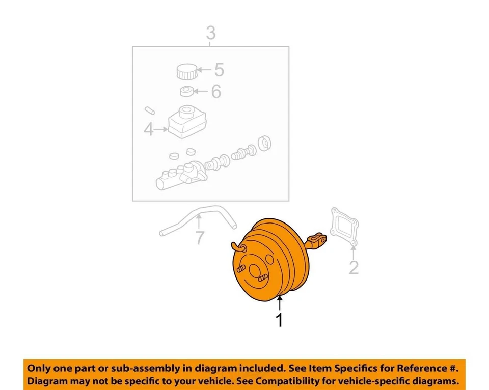 Subaru Impreza 2005 potenciador de freno OEM 105 k millas - LKQ432083572 Foto 4 de 4