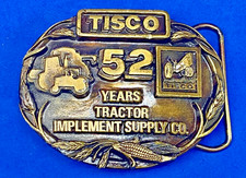 TISCO Tractor Implement Supply Agriculture Farm 52 Years Corn Wheat Belt Buckle