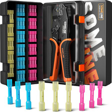 Heat Shrink Butt Connector Crimping Tool Kit, 22-10 AWG