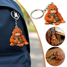 Protect Punch The Monkey Keychain, For Backpack Purse Keys Gift H Car OT 9CF6