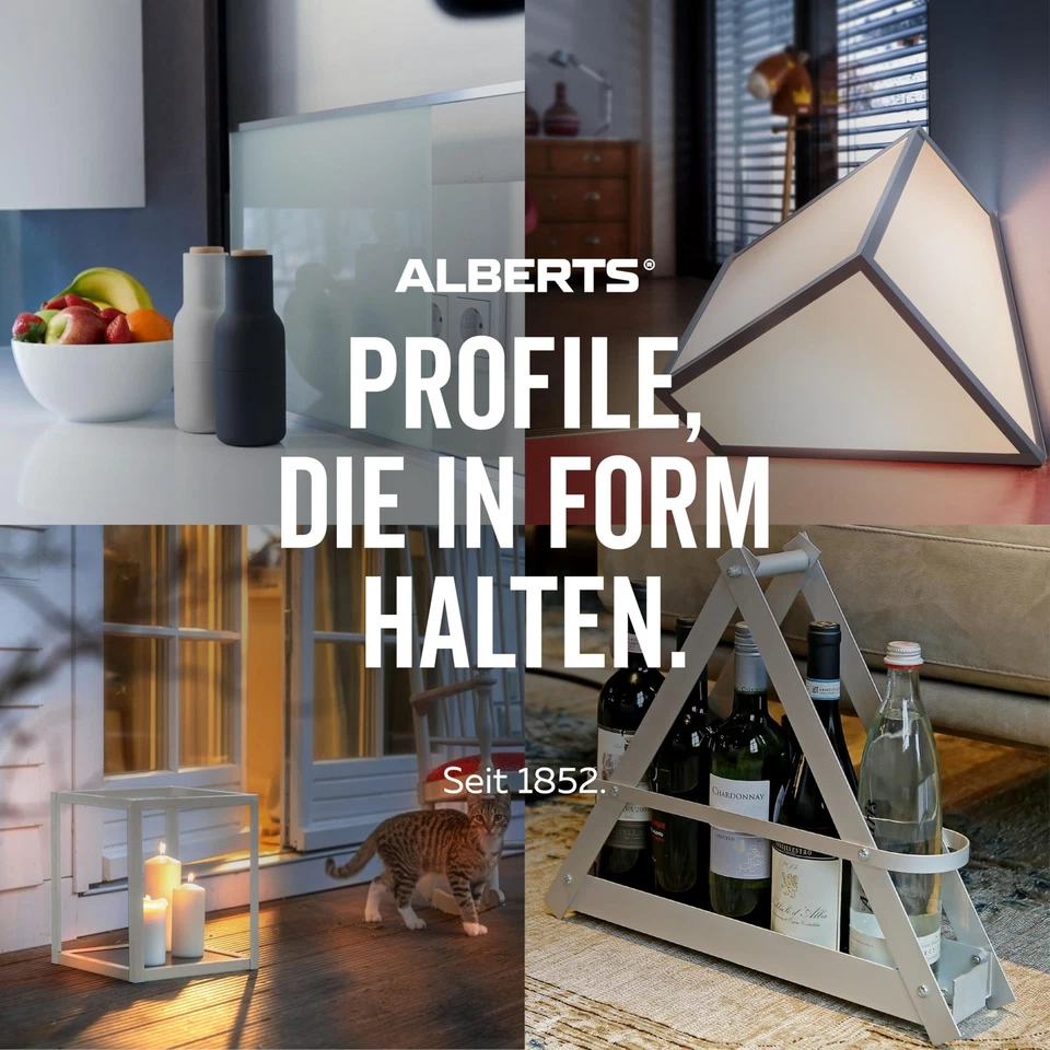 Perfil en U Alberts 030920 | Autoadhesivo | Aluminio, anodizado plateado - Imagen 2 de 3