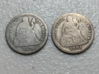 1876-P & 1891-P Seated Liberty Dimes Circulated Condition SKU#37313