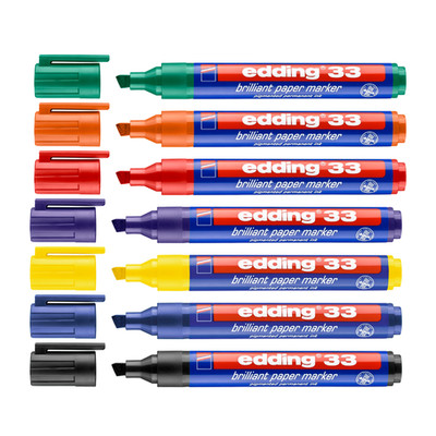 Edding 33 Brilliant Flipchartmarker Permanentmarker Marker 1-5 mm