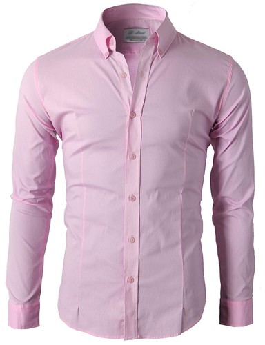 Herren Freizeit Hemd Button Down Slim Fit Langarm Formelle Hemden PS24 - Bild 6 von 16
