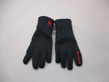 SPYDER Size M Unisex Black Printed Buckle Stretch Wrist Knitted Winter Gloves 8J