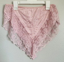 Vintage 80'S MAIDENFORM Chatilily PANTIES Hi Cut Silky Pink Tap Shorts Size 6