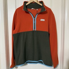 Cotopaxi Mens Size Large Amado 1/2-Zip Fleece Pullover Canyon Orange & Iron NEW