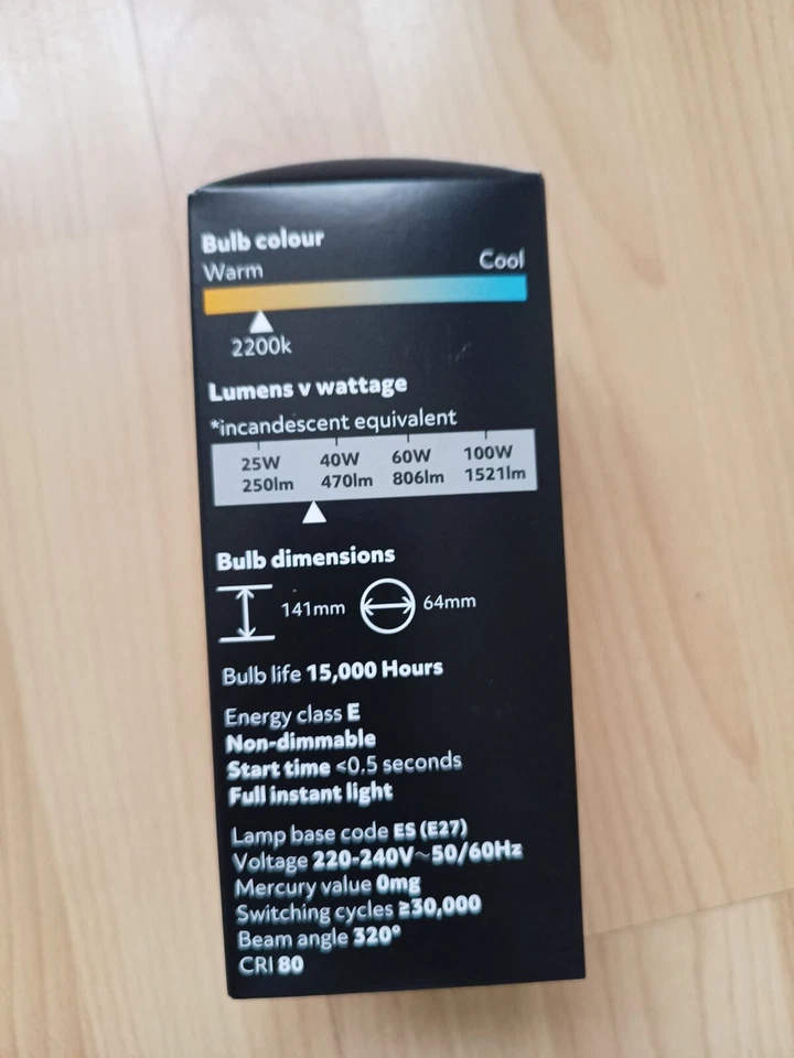 Home LED Filament ST64 Teardrop Bulb 400lumens 3.5W=35W Screw 2200k - Image 4 of 4