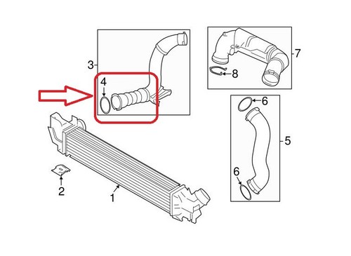 Ladeluftschlauch für BMW 1er 118i 2er 216i 218i 220i 225i F45 F46 13718655836 - Bild 5 von 5