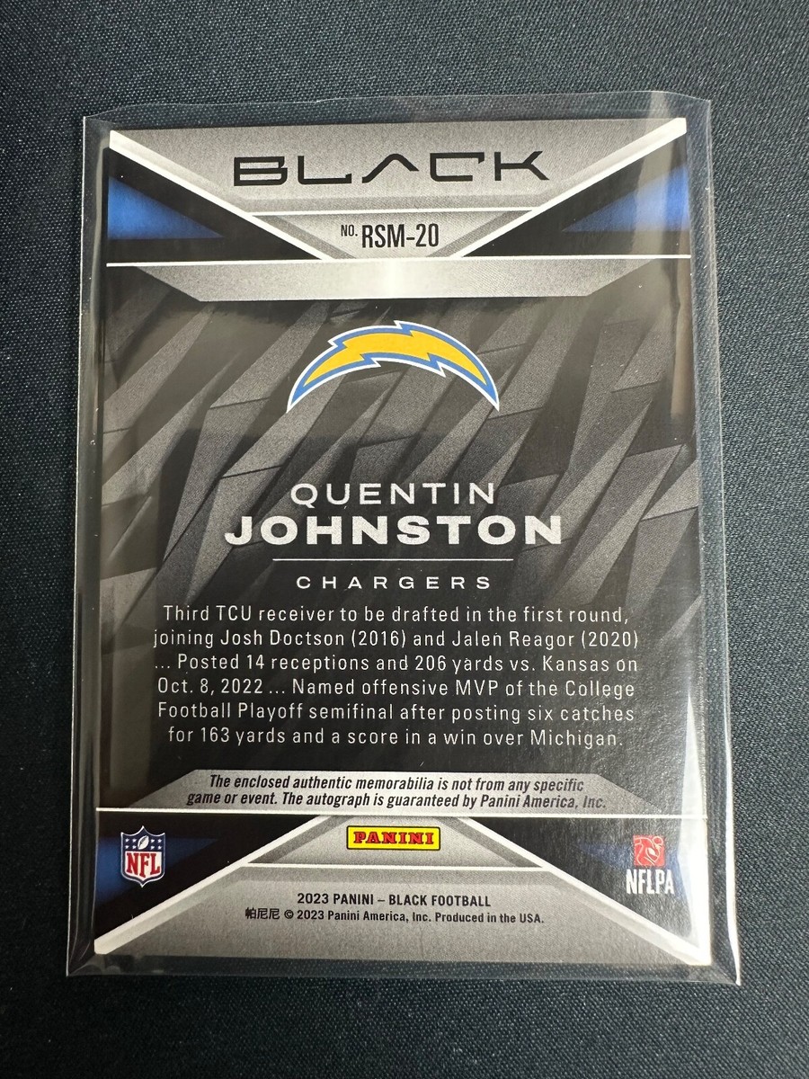 2023 Panini Black - Rookie Signature Materials Quentin Johnston