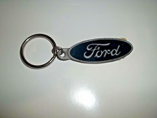 pewter Ford metal key ring chain fob oval symbol Motorcraft