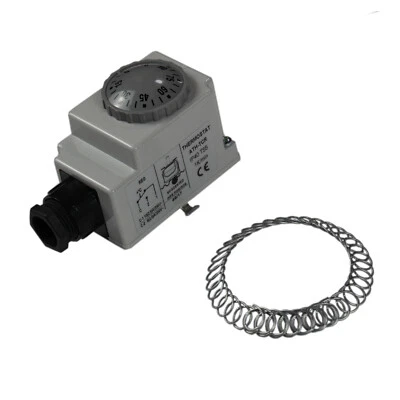 ENVIRON Anlegethermostat 0-90°C Rohranlegethermostat Pumpensteuerung mit Feder, Regler