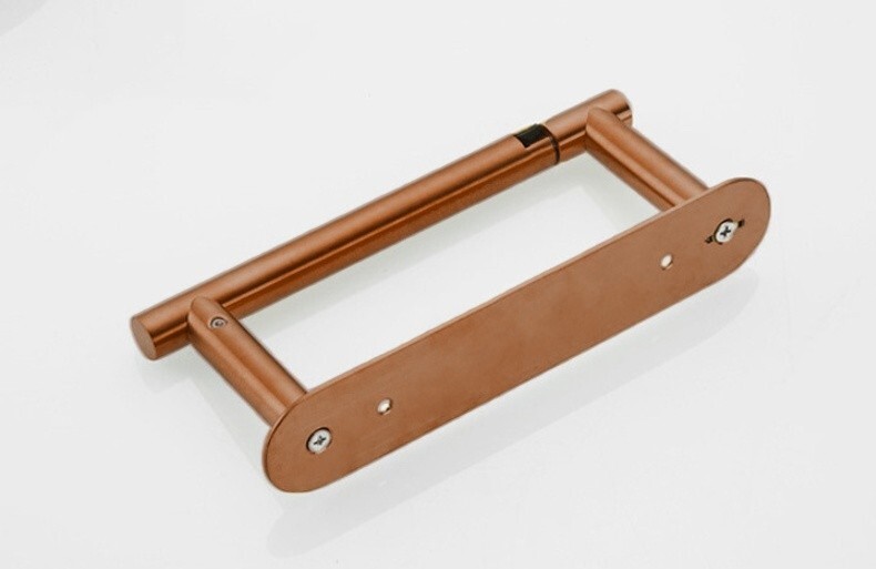 Stainless Steel Brushed Rose Gold Toilet Tissue Roll Holder Double Post