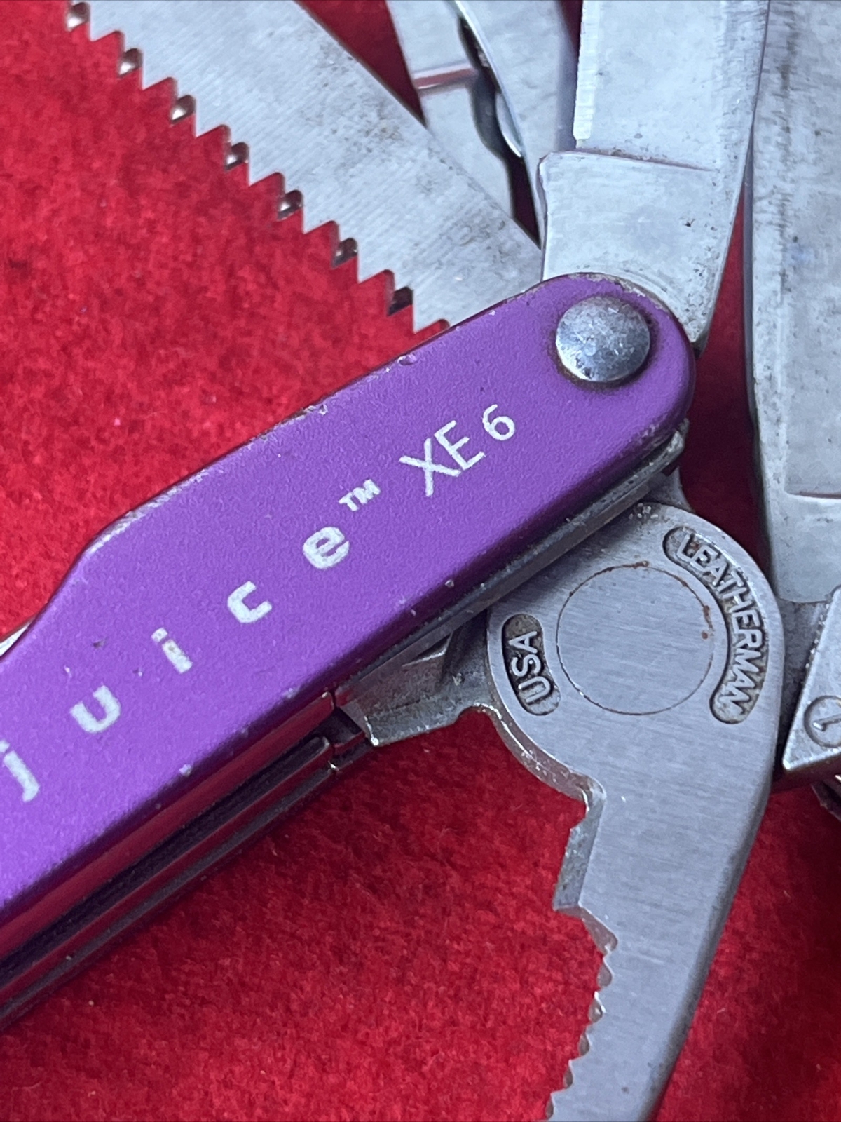 RARE! Leatherman Juice XE6 Thunder Purple Multi Tool Discontinued