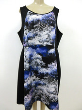 Lane Bryant Geometric Sleeveless Dress Plus Size Midi Fit Flare NEW