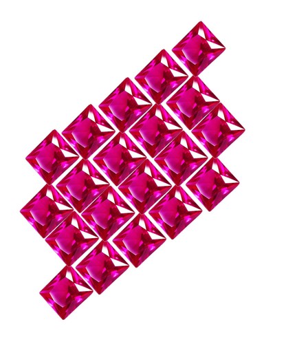 Natural Red Ruby 20 Pcs Lot 10 MM Certified Loose Gemstone Square Cut A259 - Picture 11 of 12