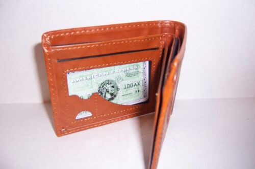 NUEVA BILLETERA DE CUERO PLEGABLE PARA HOMBRE EE. UU. AMÉRICA BILLETE DE $100 BENJAMIN FRANKLIN PASSCASE - Imagen 11 de 19